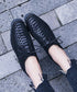 Embossed Platform Oxford Shoes